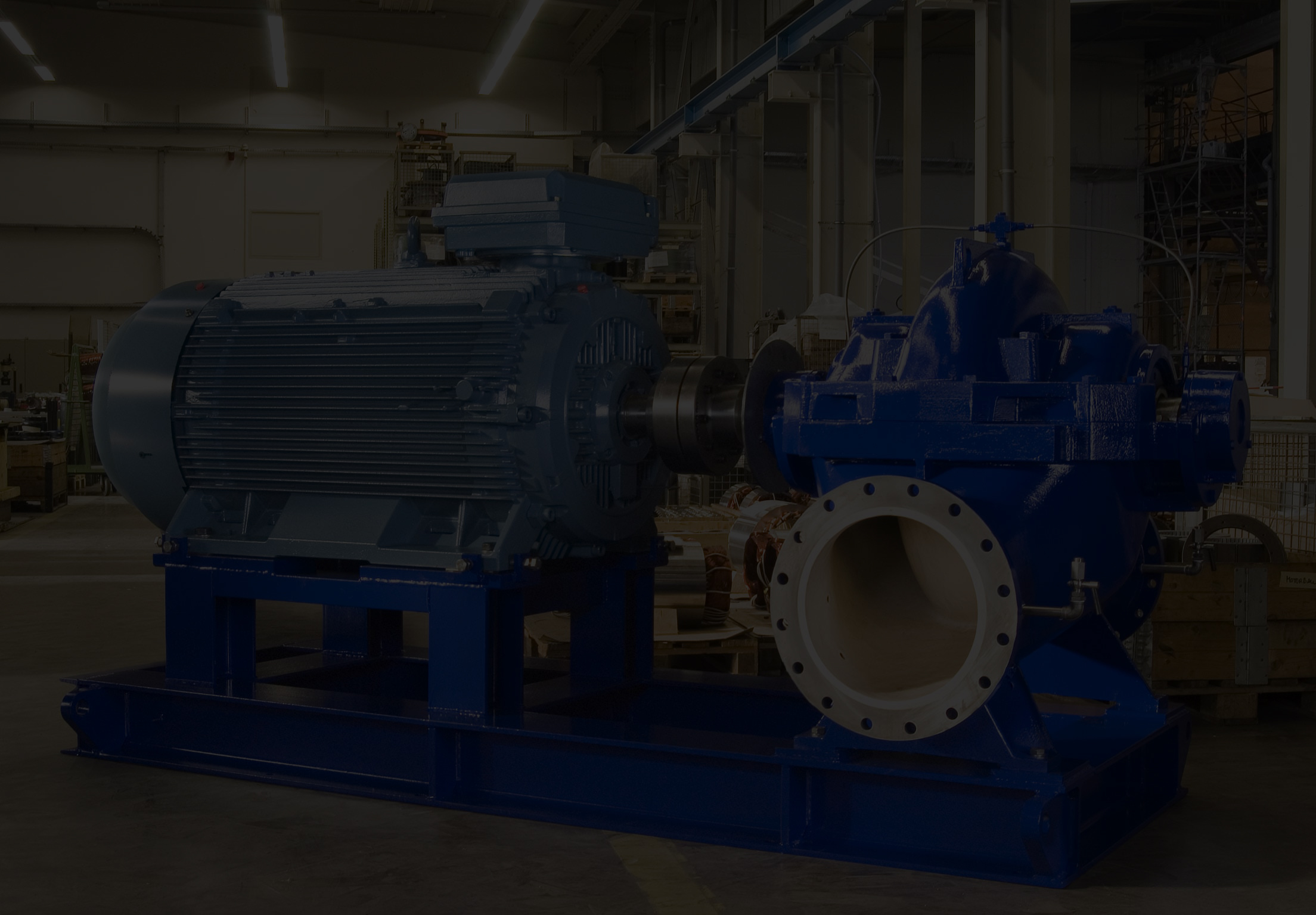 A picture of industrial water pumps